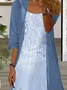 Women's Floral Spring Print Two Piece Dress