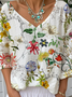 Tropical Casual Jersey Loose T-Shirt