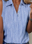 Casual Regular Fit Polo Collar T-Shirt Racerback Vest