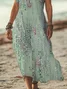 Women's Striped Print Casual V-Neck Short Sleeve Dress