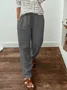 Casual Loose Plain Cotton Pants