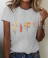 Flower Grandma's Garden Print T-Shirt