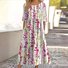 Casual Regular Fit Floral Crew Neck Dress With No