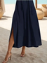 Women's Anchor Print Casual V-Neck Short Sleeve Dress