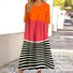 Cotton Casual Geometric Dress With No