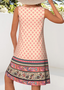 Crew Neck Regular Fit Casual Dress With No