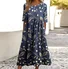 Floral Crew Neck Regular Fit Casual Dress With No