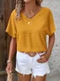 V Neck Loose 3D Printing Casual Blouse