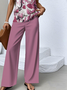 Crew Neck Regular Fit Casual Two-Piece Set With No