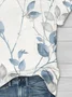 Women's Floral Print Casual Crew Neck Short Sleeve T-Shirt