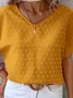 V Neck Loose 3D Printing Casual Blouse