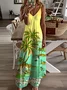 Coconut Tree Casual V Neck Regular Fit Dress With No Belt