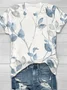 Women's Floral Print Casual Crew Neck Short Sleeve T-Shirt