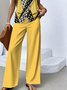 Casual Geometric Two-Piece Set With No
