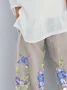 Women's Floral Butterfly Print Casual Pants