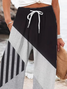 Women's  H-Line Baggy Pants Daily Going Out Pants As Picture Casual Printing Contrast Stitching Spring/Fall Pants