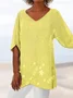 Floral Print Irregular Women Summer Blouses
