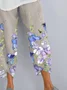 Women's Floral Butterfly Print Casual Pants