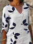Women's Floral Spring Print V Neck Dress