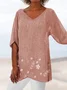 Floral Print Irregular Women Summer Blouses