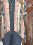 Women's Striped Print Casual Long Sleeve Cardigan