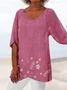 Floral Print Irregular Women Summer Blouses