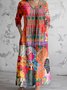 V Neck Casual Regular Fit Jersey Dress With No