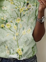Women's Floral Print Casual Crew Neck Short Sleeve T-Shirt
