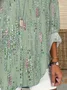 Women's Printed Casual V-Neck Shirt