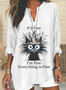 Casual V Neck Regular Fit Shirt