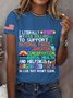 Women's Support National Parks Print Round Neck T-Shirt