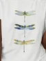 Women's Dragonfly Print Casual Round Neck Short Sleeve T-Shirt