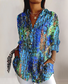 Shirt Collar Cotton Geometric Casual Shirt