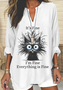 Casual V Neck Regular Fit Shirt