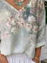 Jersey Casual Gradient Pattern Loose T-Shirt