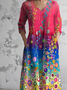 Jersey Gradient Pattern Regular Fit Casual Dress With No