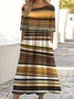 Crew Neck Cotton Casual Dress With No