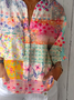 Loose Gradient Pattern Shirt Collar Casual Shirt