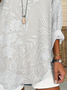 Women's Floral Print Casual V-Neck Shirt