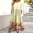 Floral Regular Fit Cotton Casual Dress With No