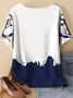 Dolman Sleeve Crew Neck Vintage Loose Linen T-Shirt