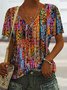 Casual Regular Fit V Neck T-Shirt