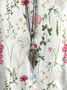 Floral Loose Simple Dolman Sleeve Linen T-Shirt