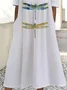Women's Short Sleeve Summer White Dragonfly Printing Crew Neck Daily Going Out Casual Maxi H-Line Shift Dress Dress