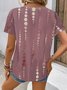 Shawl Collar Cotton Simple Blouse