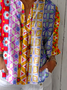 Casual Shirt Collar Geometric Loose Shirt