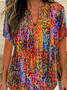 Cotton Elegant Shawl Collar Loose Blouse