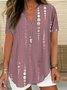 Shawl Collar Cotton Simple Blouse