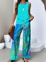 Casual Regular Fit Crew Neck Two-Piece Set