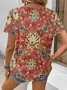 Loose Cotton Shawl Collar Elegant Blouse